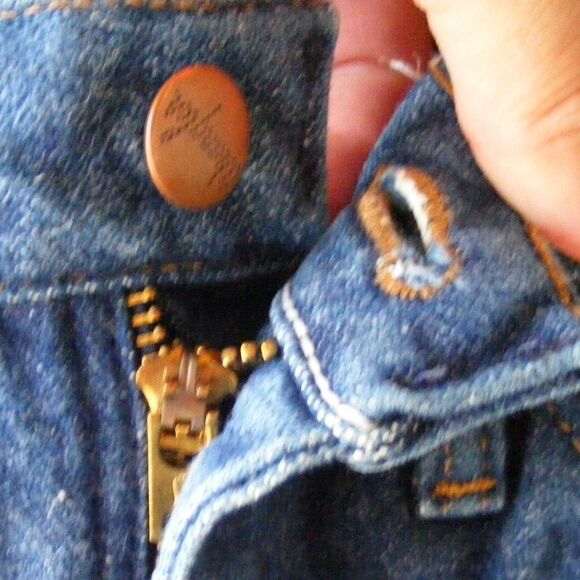 Vintage WRANGLER Jeans, 28, Dark Wash, Straight Leg, Made in USA, 100% Cotton - Picture 8 of 11